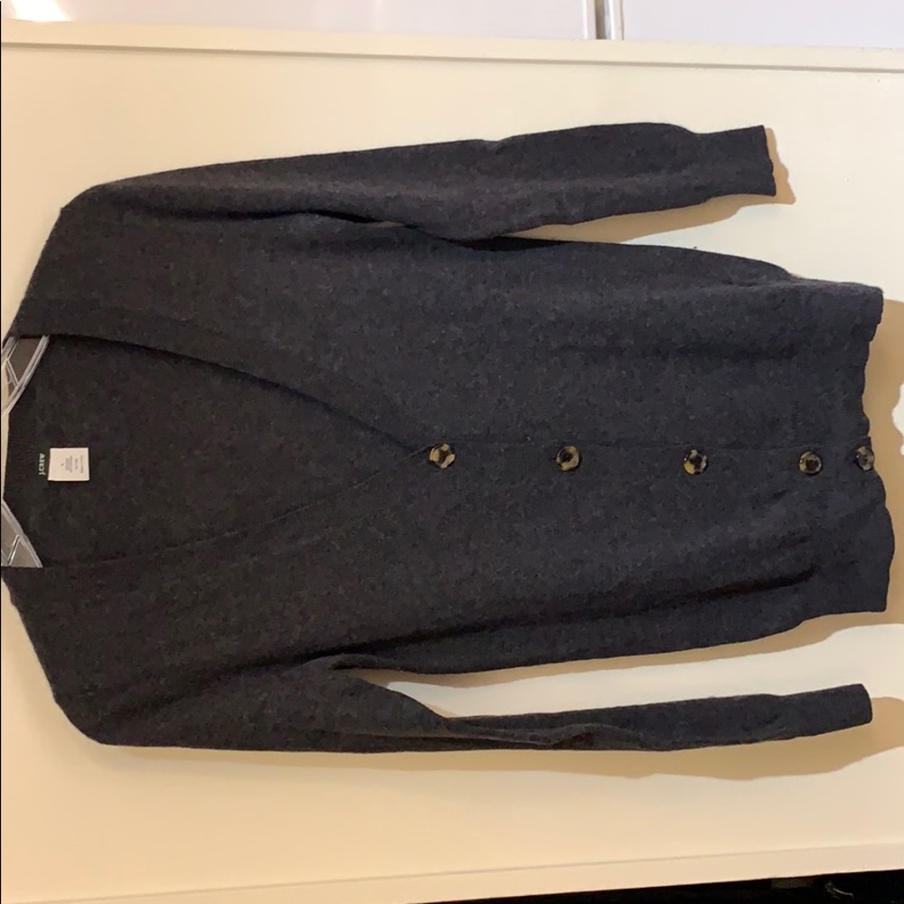 [J. Crew] gray wool and cashmere cardigan